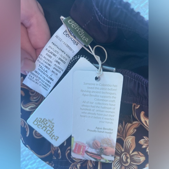 AGUA BENDITA BOYS SWIM SHORTS NICK EVERGREEN NWT - Picture 15 of 16